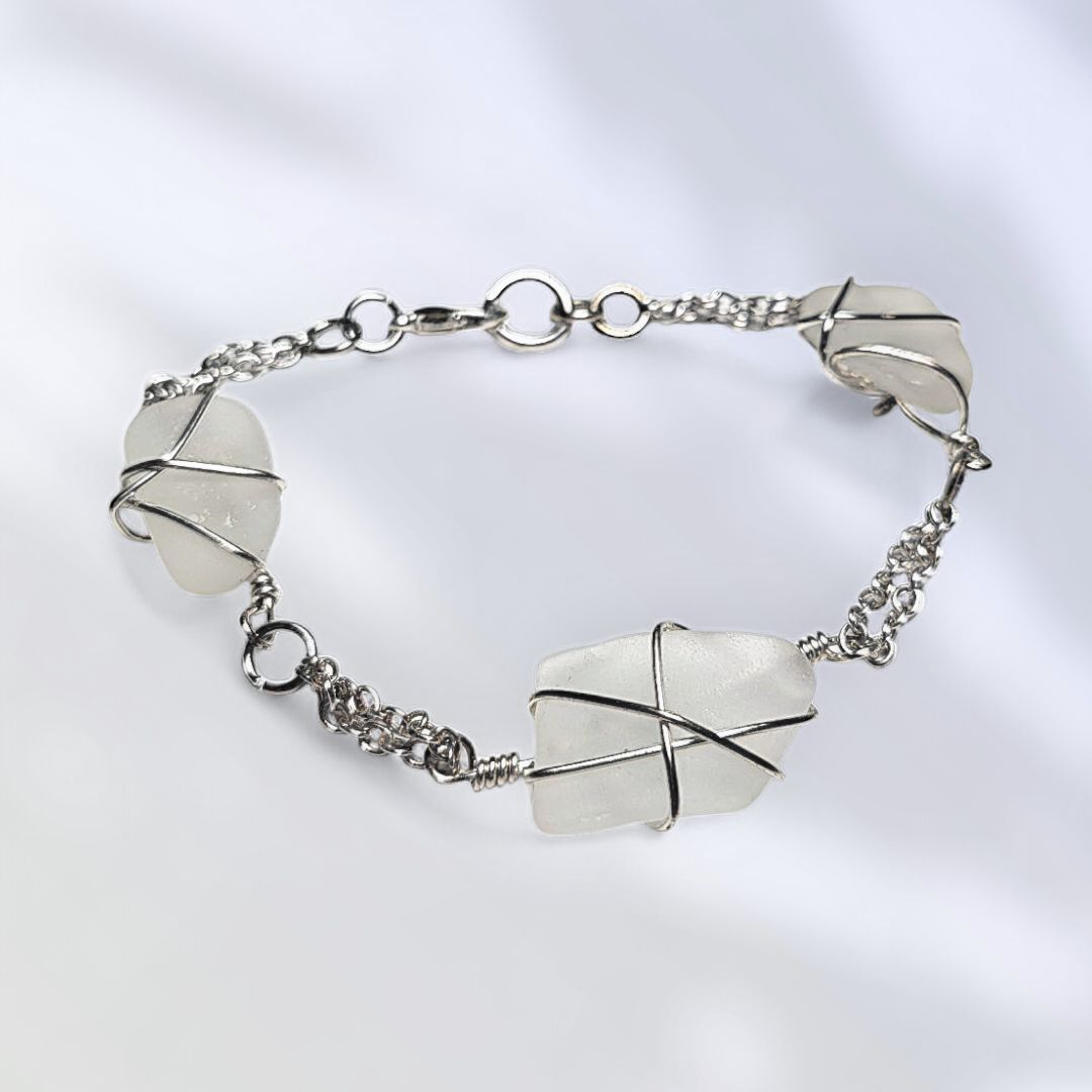 Tides Of Flagler- Hand Wrapped Sea Glass Set
