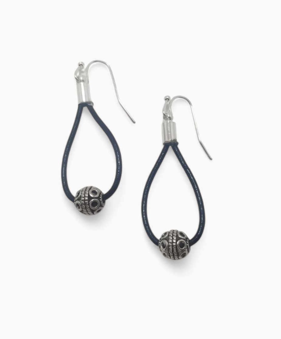Simple Leather Drop Earrings