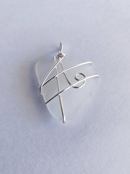 Lunas Tide - Hand Wrapped Sea Glass Pendant