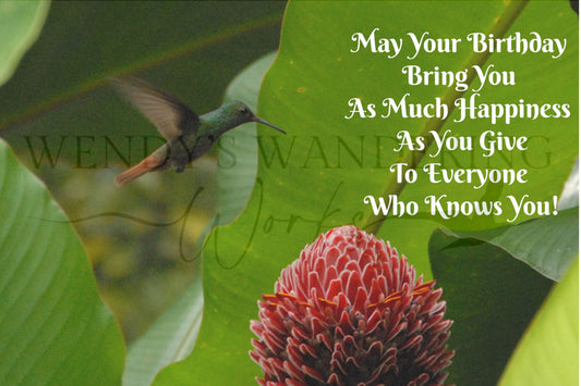 Wings of Joy-Birthday Photography Card