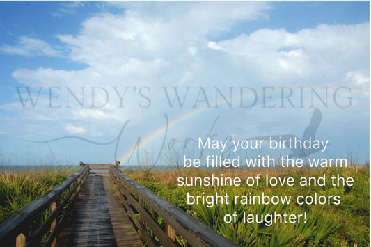 Wishing you Golden Horizons-Birthday Photography Card