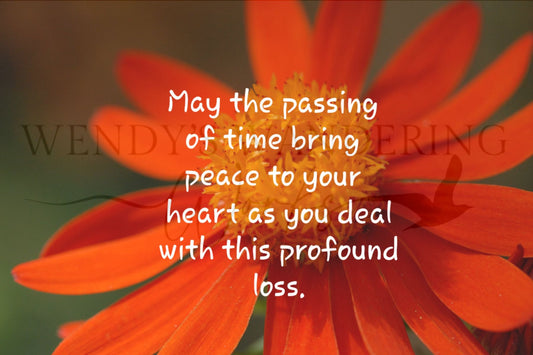 Peace in Bloom-Sympathy Photography Card